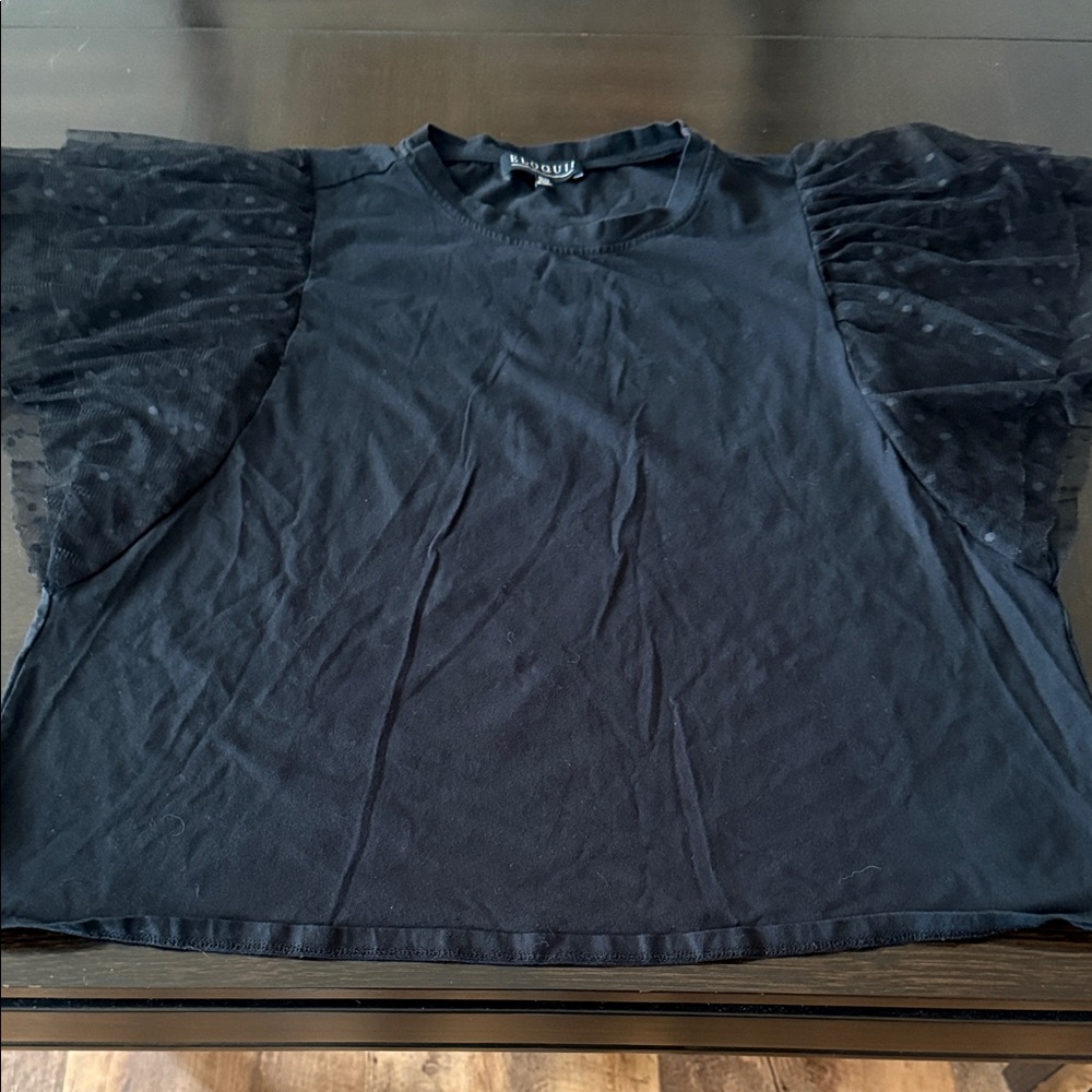Eloquii Black Crewneck Tee
